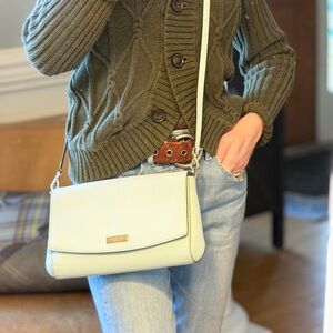 Kate Spade Old Money Laurel Way‎ Greer Saffiano Crossbody Blue (EUC)